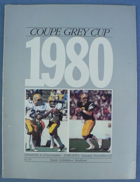 P80 1980 CFL Grey Cup Program